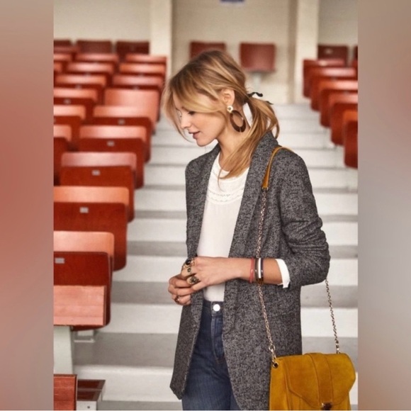 Sezane Jackets & Blazers - Sézane | Sally Jacket | Charcoal Tweed | Size FR40/US8